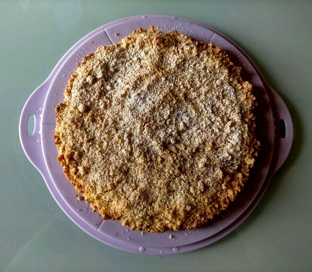 Torta Sbriciolata (Crumble) con Ricotta e Amaretti